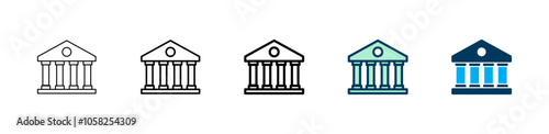 Bank icon logo design. Bank sign and symbol, museum, university