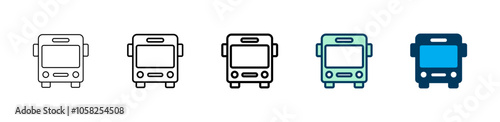 Bus icon logo design. bus sign and symbol
