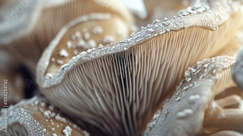 Close-up of Oyster Mushrooms photo