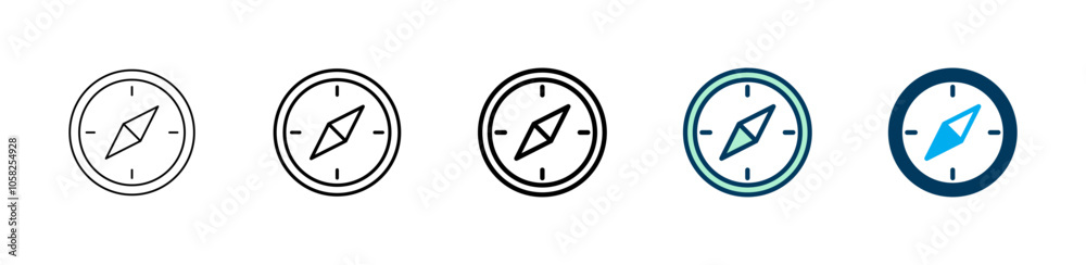 Compass icon logo design. arrow compass icon sign and symbol Compass icon logo design. arrow compass icon sign and symbol