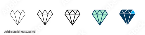 Diamond icon logo design. diamond gems sign and symbol