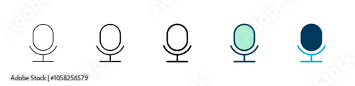 Microphone icon logo design. karaoke sign and symbol