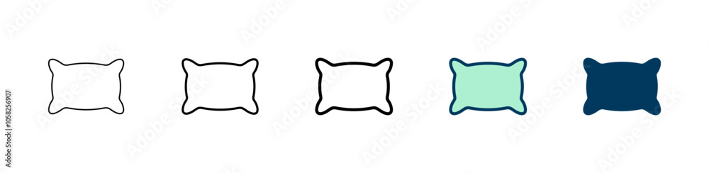 Pillow icon logo design. Pillow sign and symbol. Comfortable fluffy pillow Pillow icon logo design. Pillow sign and symbol. Comfortable fluffy pillow