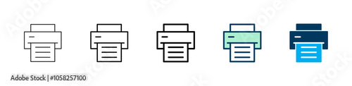 Print icon logo design. printer sign and symbol