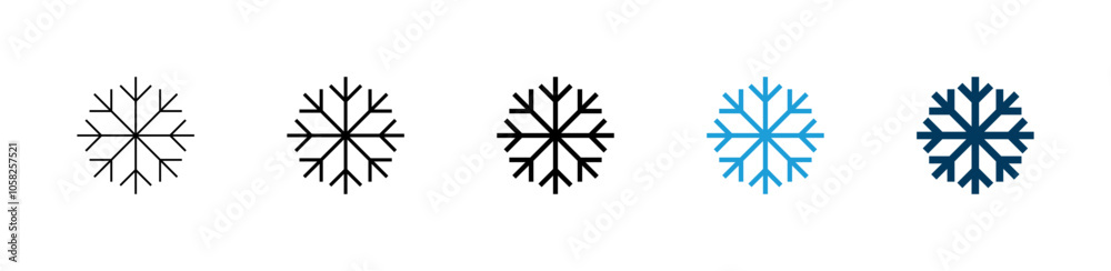 Snow icon logo design. snowflake sign and symbol Snow icon logo design. snowflake sign and symbol
