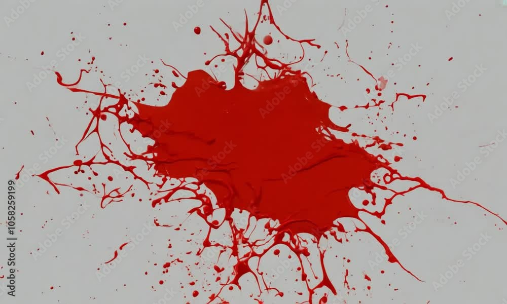 red paint splash