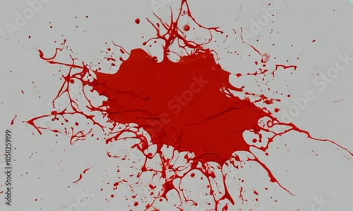 red paint splash