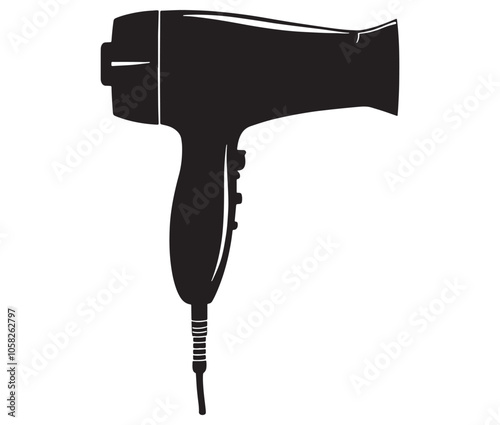 Hair dryer icon collection, Dryer isolated on white background