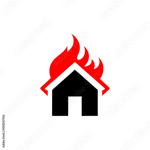 fire house architecture building logo vector illustration template design