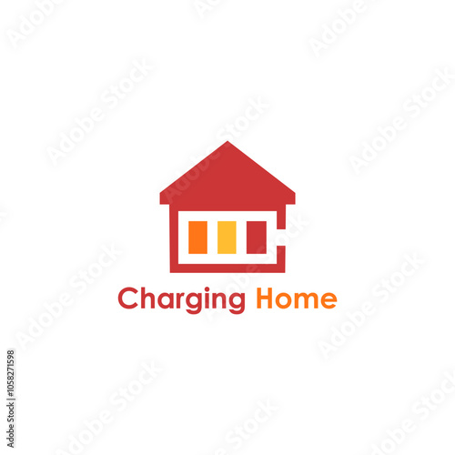 Charging Home Logo Design Technology