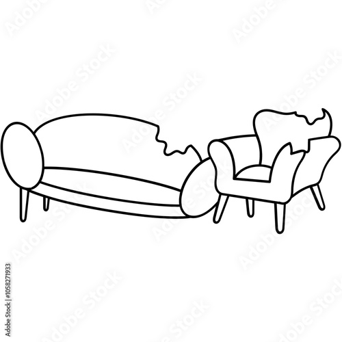 Broken Old Furniture Icon