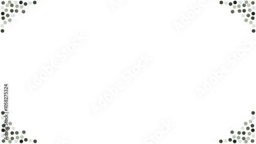 Background white with black dots border. Vector can be used for banners, posters, power points, templates, slides, etc.