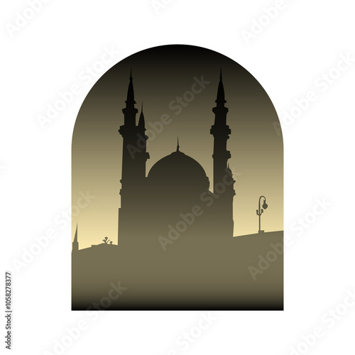 Mosque illustration PNG