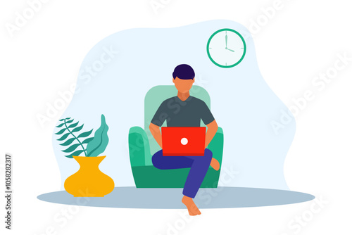 Weekend Activity Flat Design Illustration