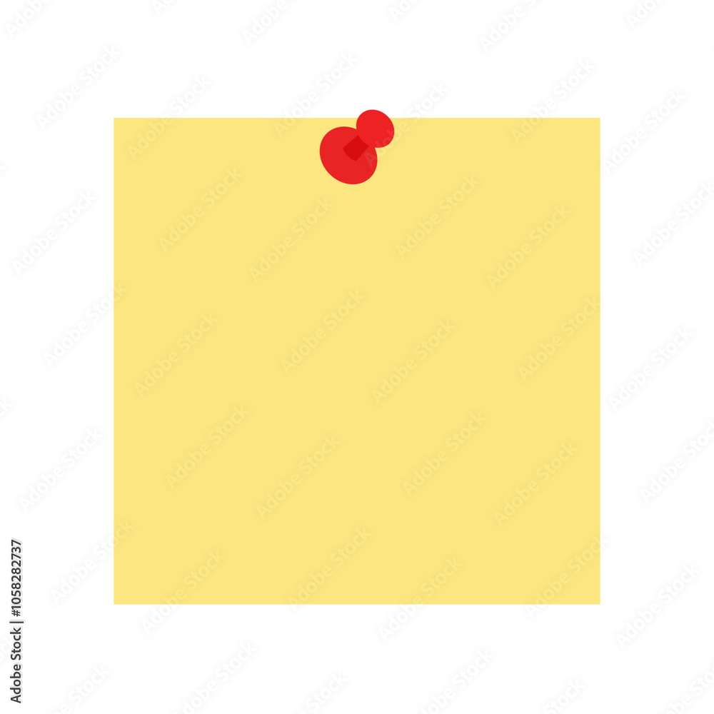yellow sticky note with pin yellow sticky note with pin