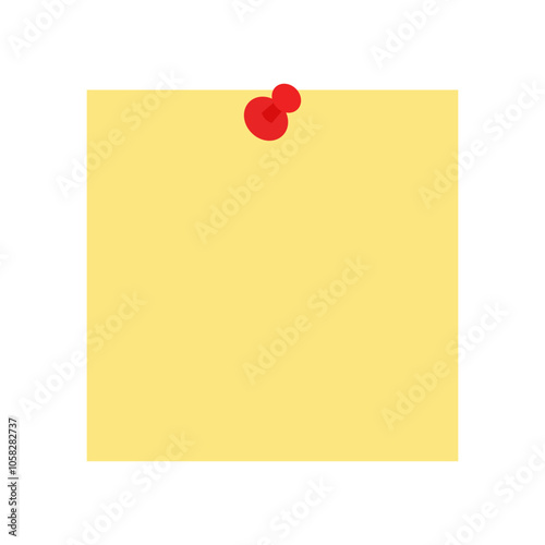 yellow sticky note with pin