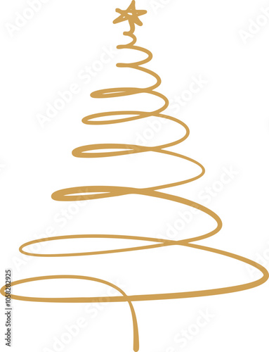Scribble Spiral Christmas Tree