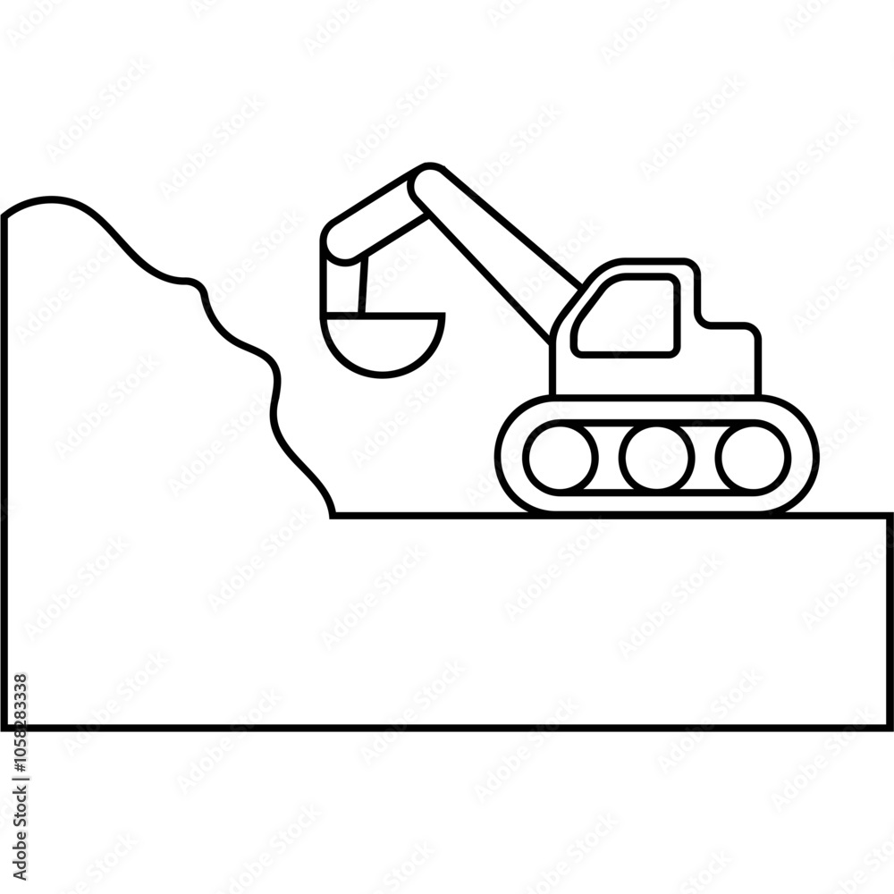 Surface Mining Icon Surface Mining Icon