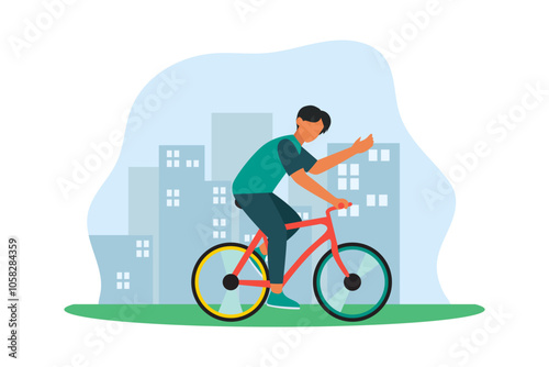 Weekend Activity Flat Design Illustration