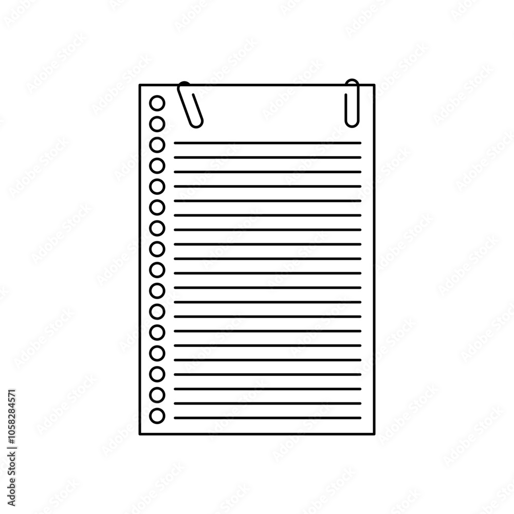 note paper sheet with paperclip note paper sheet with paperclip