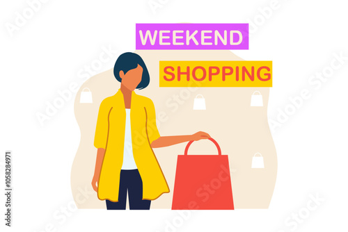 Weekend Activity Flat Design Illustration