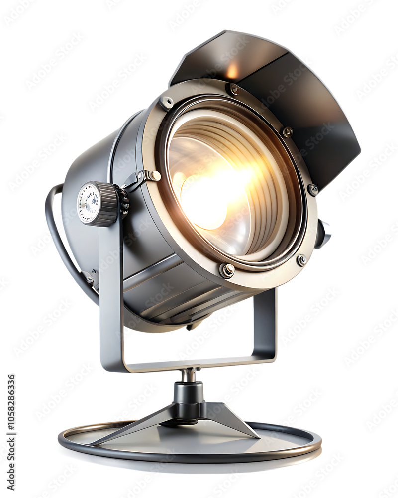 Tv studio spot light isolated on white background as transparent. PNG.AI GENERATED Tv studio spot light isolated on white background as transparent. PNG.AI GENERATED