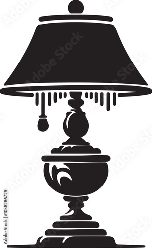 Table Lamp Silhouette Illustration 