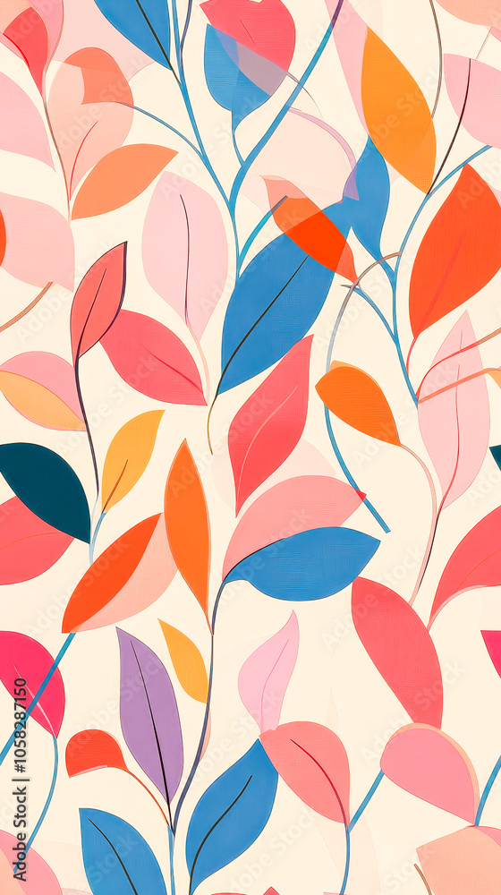 Elegant Autumn Foliage Pattern in Warm Tones Elegant Autumn Foliage Pattern in Warm Tones