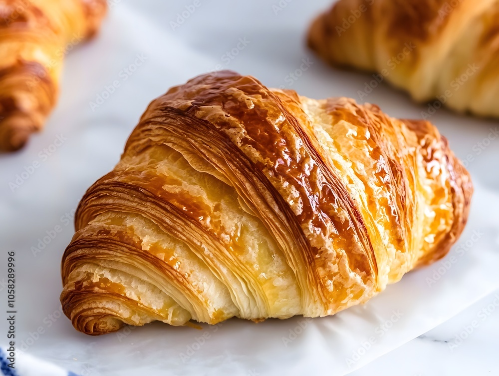 The croissant flaky and buttery, with a perfectly crisp exterior and a soft, layered interior. The croissant flaky and buttery, with a perfectly crisp exterior and a soft, layered interior.
