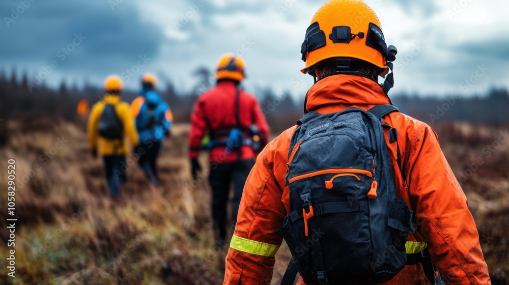 Emergency Rescue Team in Action During a Training Drill