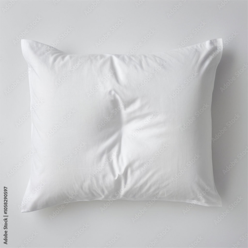Flatlay of White Pillowcase Flatlay of White Pillowcase