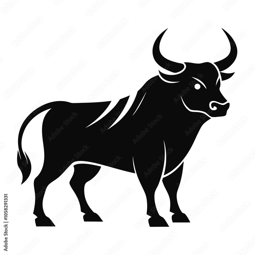 bull-a-silhouette-vector-with-white-background bull-a-silhouette-vector-with-white-background