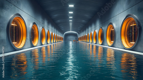 Design an Underwater Data Center with Advanced Cooling Systems, Utilizing Oceanic Resources for Efficient Data Management and Sustainability
 photo