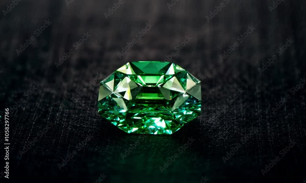 green diamond on black background