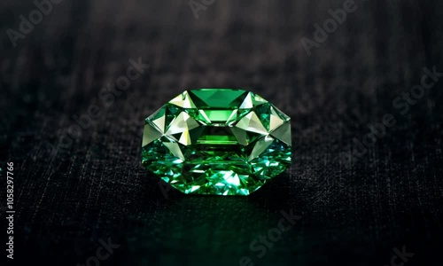 green diamond on black background
