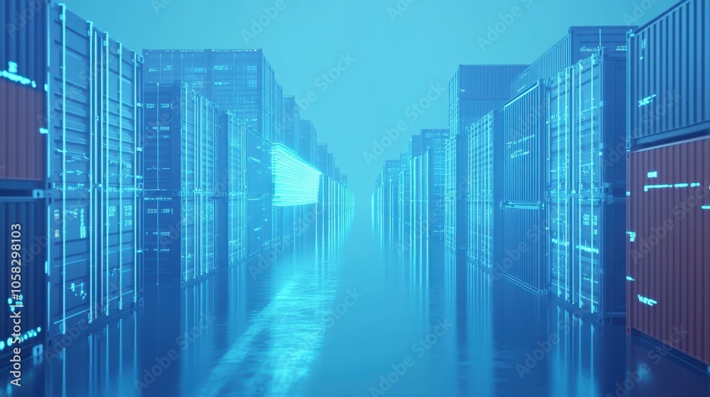 Futuristic Data Storage Server Room Futuristic Data Storage Server Room