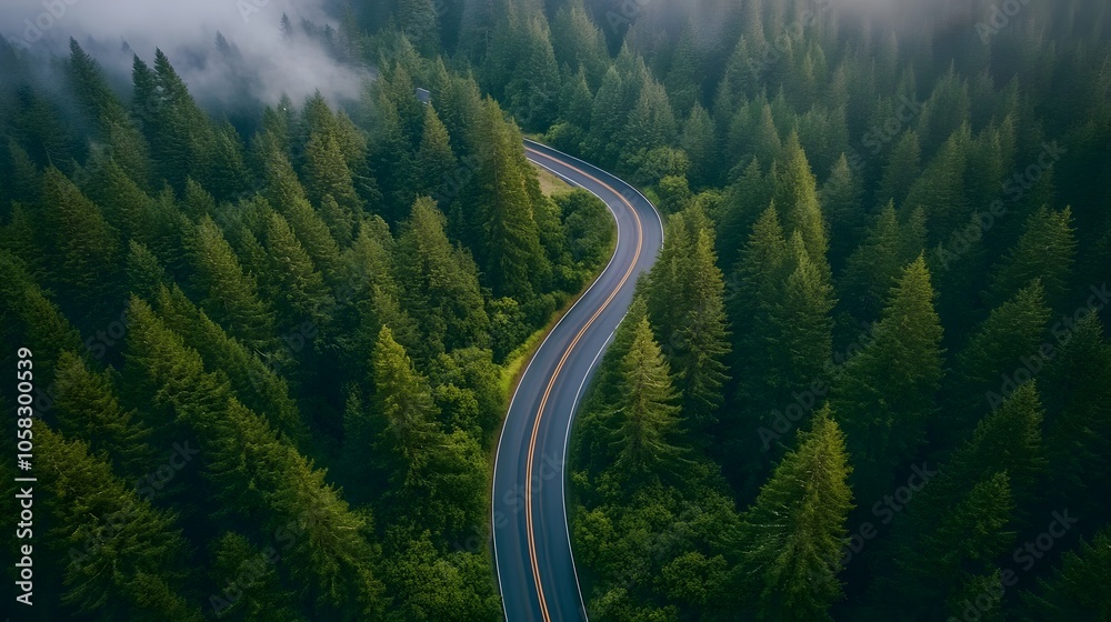 Famous Redwood Highway. Famous Redwood Highway.