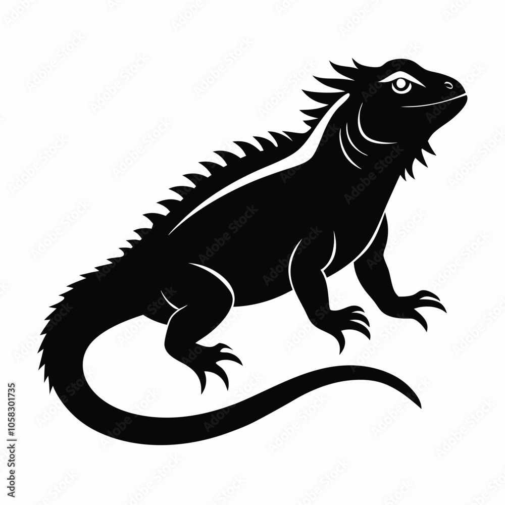 iguana-a-silhouette-vector-with-white-background iguana-a-silhouette-vector-with-white-background
