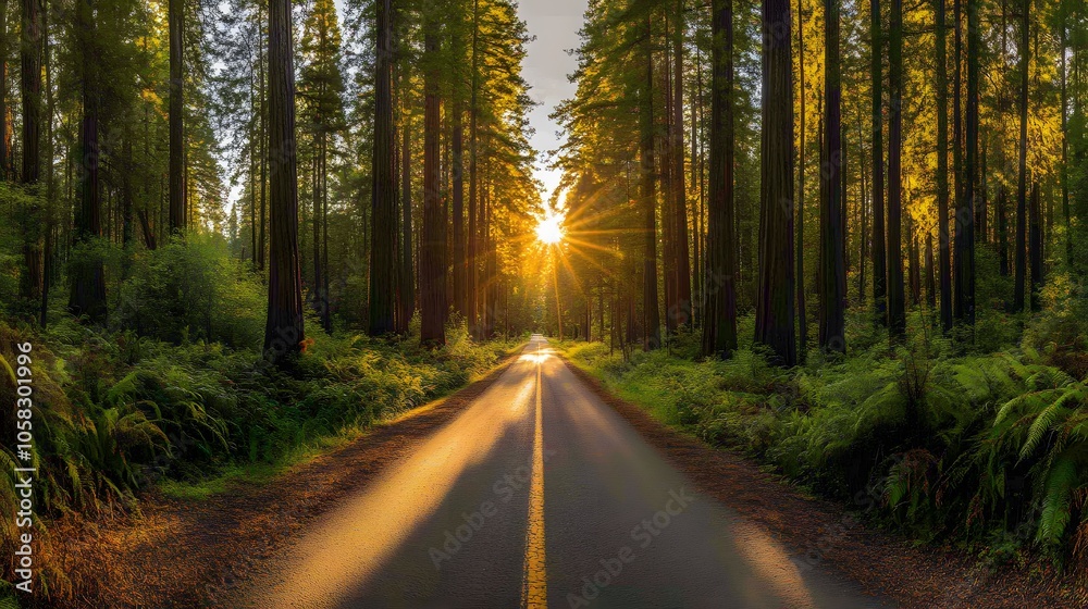 Fototapeta premium Famous Redwood Highway. 