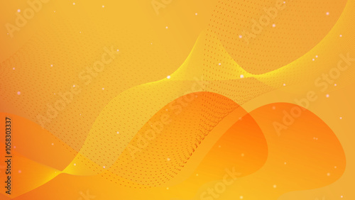 Elegant Abstract Golden Wave Background with Soft Particles and Gradient Light Effects