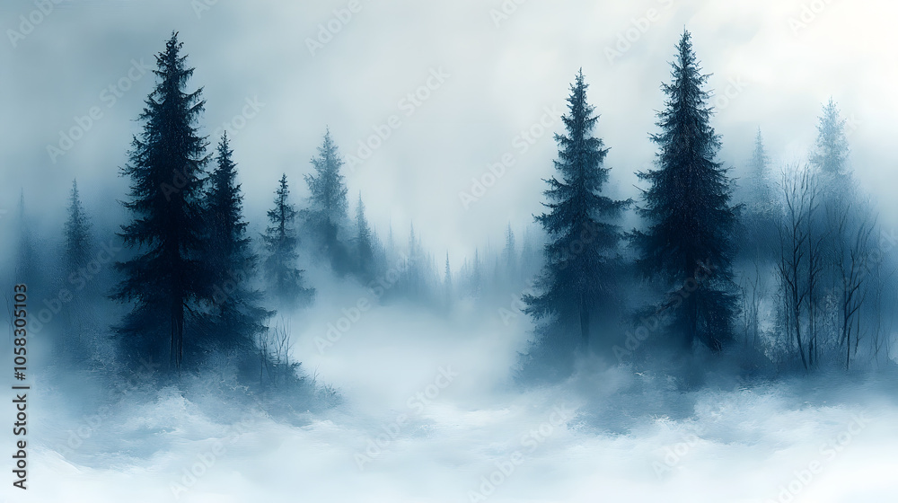 Mist-Covered Forest Landscape with Trees Fading into Fog, Creating a Mysterious and Serene Atmosphere
Mist-Covered Forest Landscape with Trees Fading into Fog, Creating a Mysterious and Serene Atmosphere