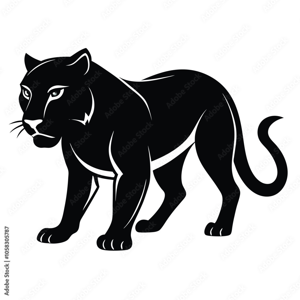 panther-head-a-silhouette-vector-with-white-background panther-head-a-silhouette-vector-with-white-background