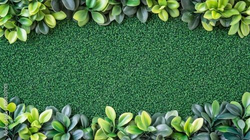 Vibrant green leaves background, a calming, natural backdrop for ecofriendly designs and natureinspired projects photo