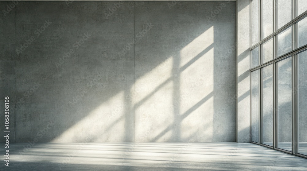 Fototapeta premium Empty Room with Large Window