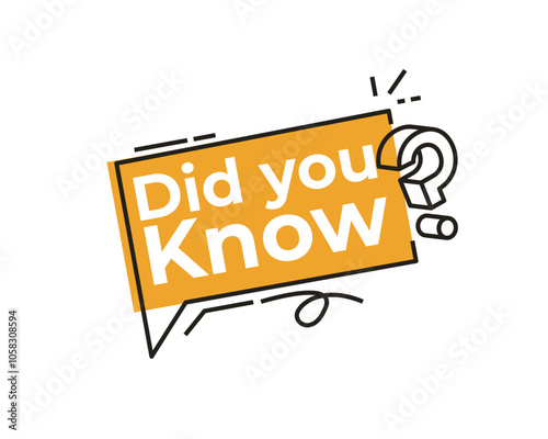 Did you know speech bubble illustrator template design