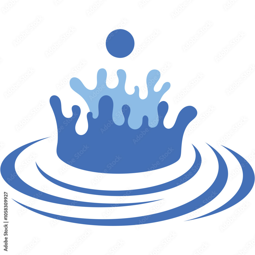 Obraz premium Water Splash Illustration