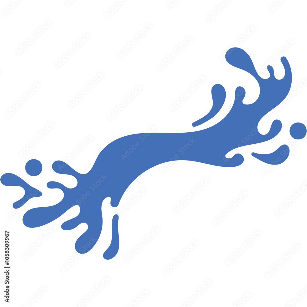 Obraz premium Water Splash Illustration