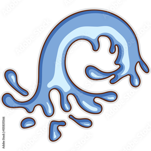 Water Splash Sticker