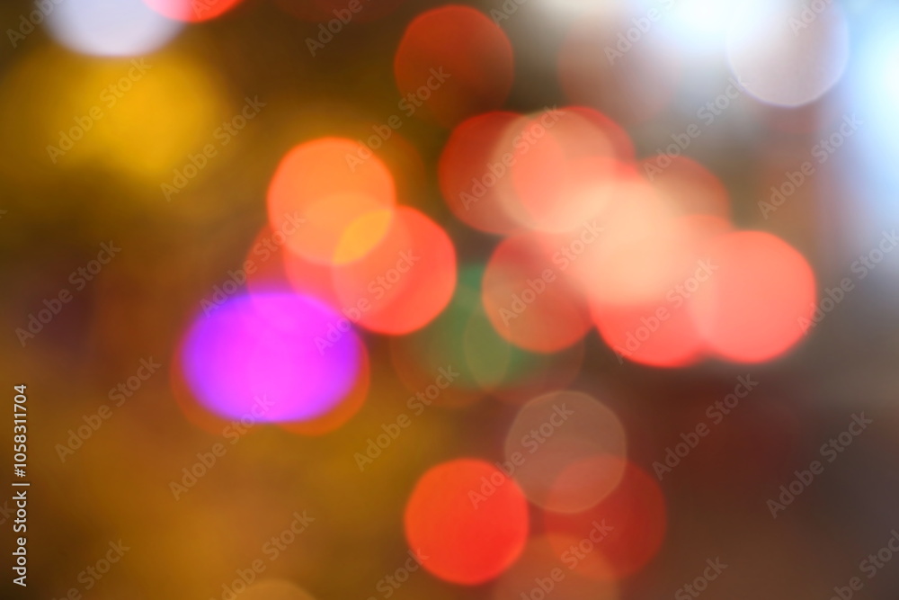 Many soft colorful blurry bokeh light on dark background in Christmas and New Year festival day, can use for background Many soft colorful blurry bokeh light on dark background in Christmas and New Year festival day, can use for background