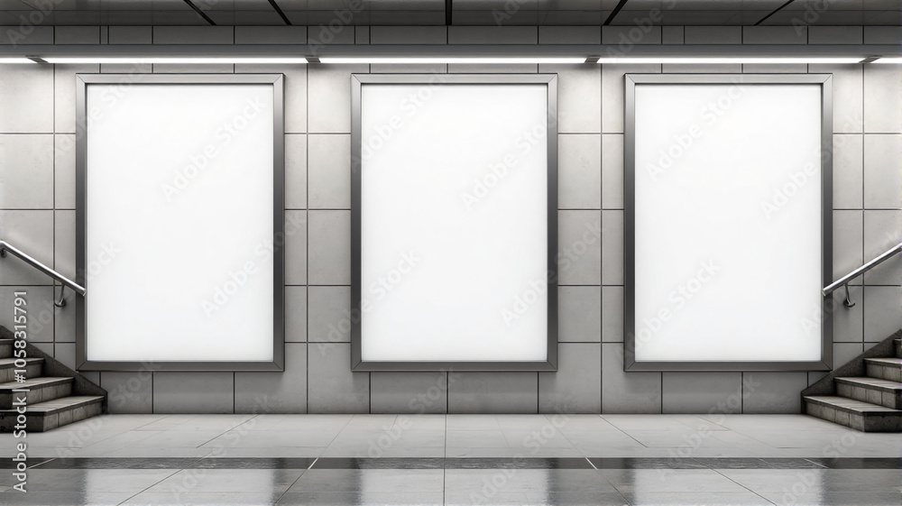 blank billboard on the wall blank billboard on the wall